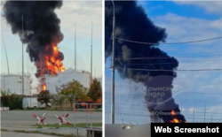 Удар по нафтобазі в Гвардійському в окупованому Криму, 17 жовтня 2025 року