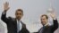 Barak Obama və Dmitri Medvedev Rusiya-ABŞ biznes forumunda, Moskva, 7 iyul 2009