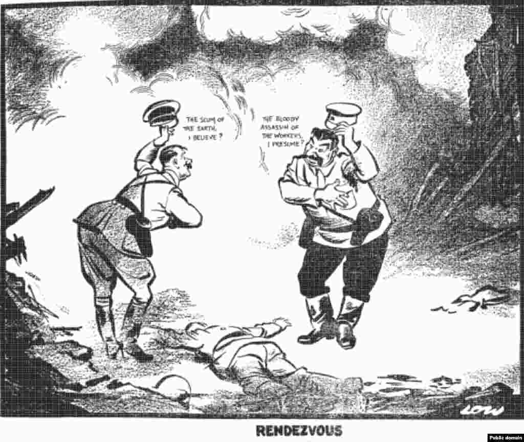 1939 елның 20 сентябрендә Британиянең "Evening Standard" газетында басылган карикатурасы