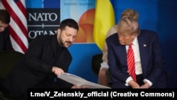 კიევში პრეზიდენტ ტრამპის მიმართ მადლიერებასა და მომავალი თანამშრომლობის იმედებს გამოხატავენ. ფოტოზე: პრეზიდენტ ზელენსკისა და პრეზიდენტ ტრამპის შეხვედრა - 2025 წლის ივნისი 