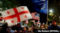 Грузиядагы шайлоонун жыйынтыгына байланыштуу өткөн акциянын катышуучулары. 2024-жыл.