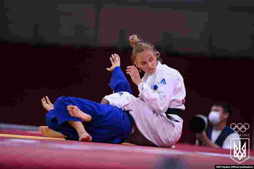 Дар'я Білодід під час змагань на Олімпійських іграх у Токіо. Фото від 24 липня