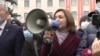 Protest în fața Parlamentului de la Chișinău: Maia Sandu