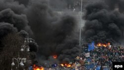 Майдан Незалежності у вогні, Київ, 20 лютого 2014 року
