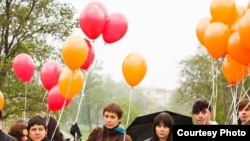 Акция в защиту прав ЛГБТ в России. 