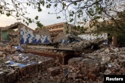 Школа, разрушенная обстрелами, 23 августа 2024 года