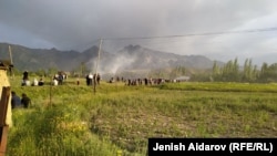 Местность в Баткенской области, на границе с узбекистанским анклавом Сох, где произошел конфликт. 31 мая 2020 г.