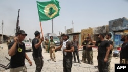 Өкмөт тарапта согушуп жаткан шиит кошуундары Баижиде. 8-июнь, 2015-жыл.