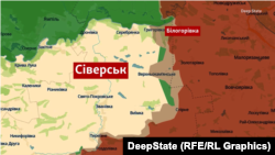 Сіверськ на інтерактивній мапі DeepState