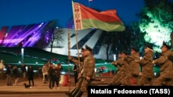 Падрыхтоўка да параду ў Менску, 2020 год