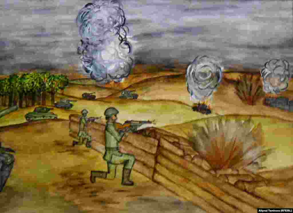 "Согуш талаасында" - Никита Игольников , 15 жашта.&nbsp;