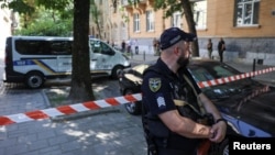 Поліція на місці вбивства Андрія Парубія у Львові, 30 серпня 2025 року