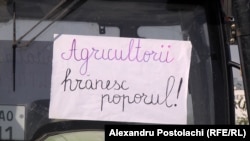 În timpul protestului fermierilor din august 2020