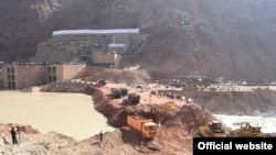 Одна из стройплощадок Рогунской ГЭС