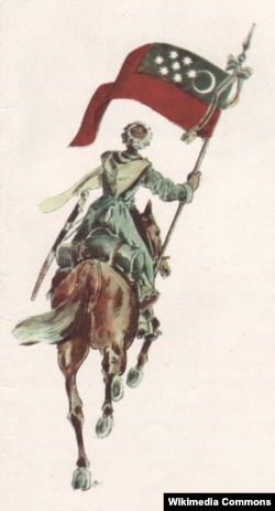 Ламанан республикин байракхан цхьа кеп. Мусаясул Халил-Бекан сурт