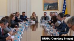 Sastanak predsjedavajuće Predsjedništva BiH Željke Cvijanović sa ambasadorima Evropske unije, 25. februar 2025. godine.