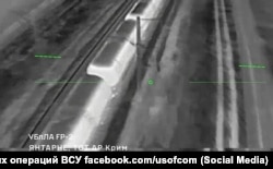 Фрагмент відео операції Сил спеціальних операцій ЗСУ в Янтарному Красногвардійського (Курманського) району. Анексований Крим, 14 грудня 2025 року