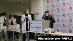 Početak vakcinacije Sputnik V cjepivom na Univerzitetsko-kliničkom centru u bh. entitetu Republika Srpska