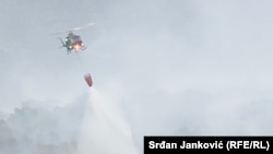 Gašenje požara iz vazduha u okolini Podgorice
