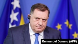 Milorad Dodik, predsjedavajući Predsjedništva Bosne i Hercegovine u Briselu 4. marta 2019.