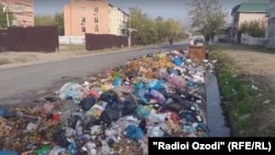Стихийная свала в городе Кулябе, Хатлонская область Таджикистана. Архивное фото