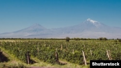 არარატის მთის ხედი სომხეთიდან