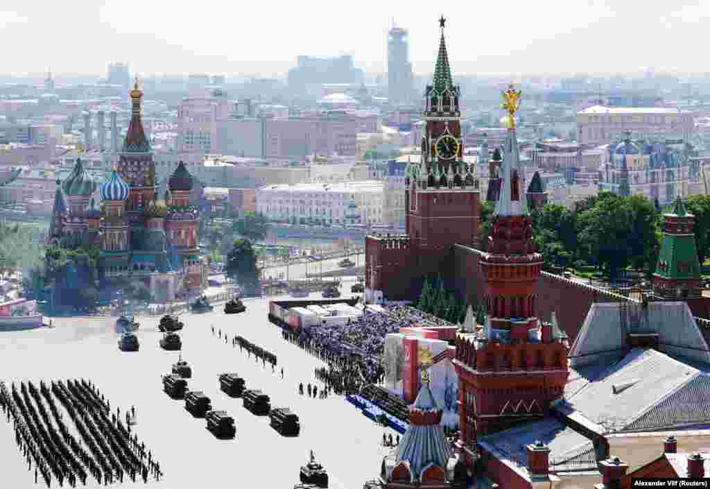 Moscow's Red Square during the June 24 Victory Day parade. Russian opposition leader Aleksei Navalny estimated that the parade cost at least 1 billion rubles or $14.5 million.