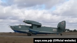 Самолет Бе-12 на Евпаторийском авиационном ремонтном заводе, 2019 год