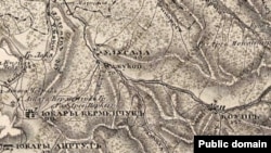 Ulu-Sala 1842 senesiniñ haritasında