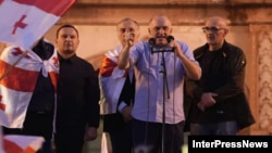 Организаторы акции: Паата Манджгаладзе, Паата Бурчуладзе, Муртаз Зоделава и Лаша Беридзе