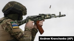 უკრაინის მხარეზე მებრძოლი ჯოხარ დუდაევის სახელობის მოხალისეთა ბატალიონის მებრძოლი 