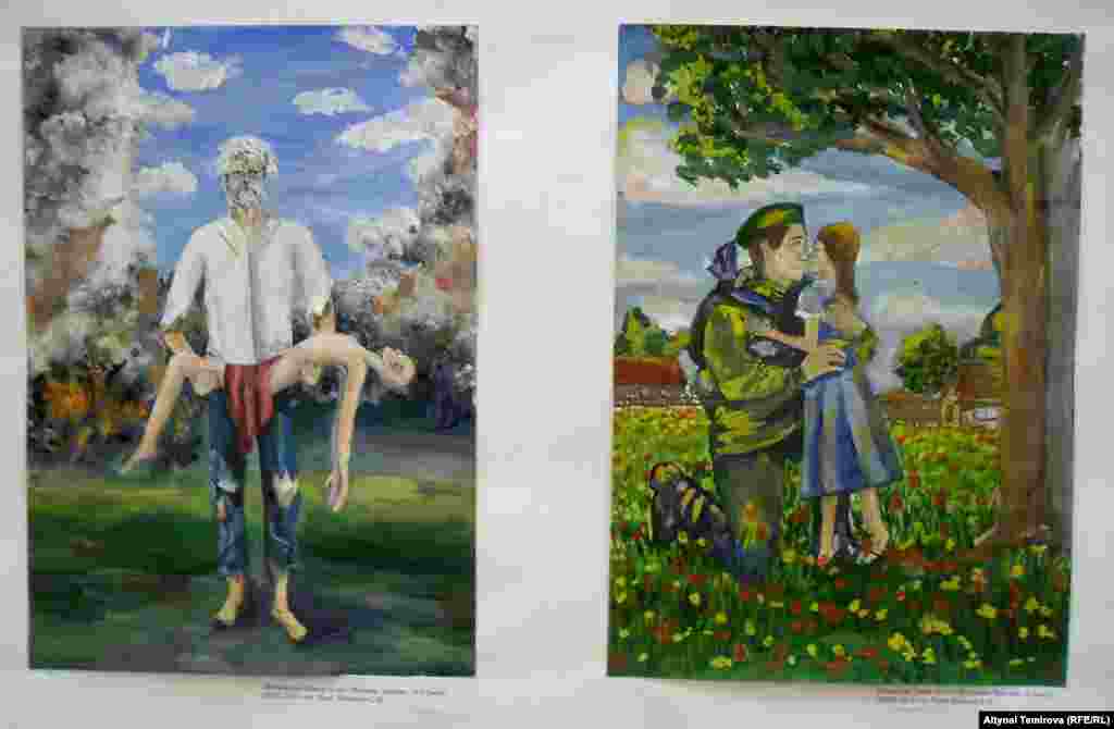 "Хатынь, эсимде..." - Арина Маханькова , 15 жашта. &nbsp;"Жолугушуу" - Даяна Шарапова , 14 жашта.&nbsp;