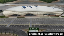 Lachin Airport photographed around the time of its official opening in May 2025.