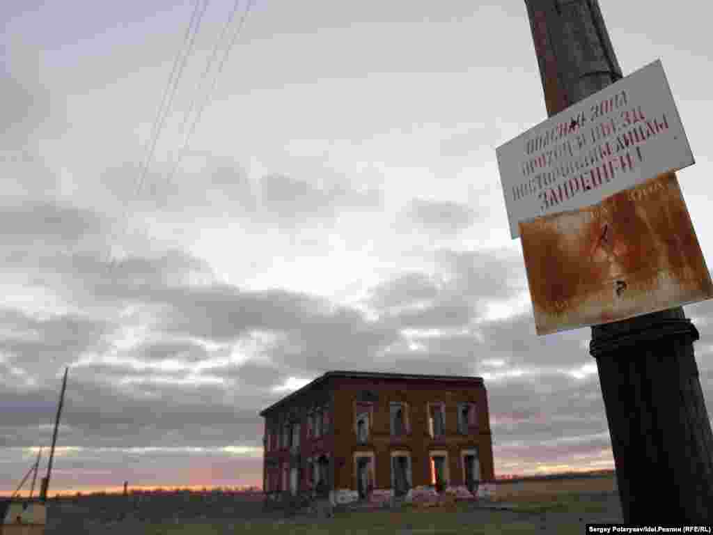 The sign says "Danger Zone." An explosion on September 29, 1957, contaminated an area of 23,000 square kilometers and exposed more than 270,000 people to significant levels of radiation. &nbsp;