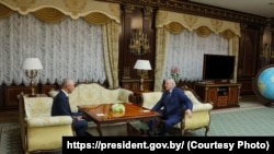 Уладзімір Сальда і Аляксандар Лукашэнка, Менск, 15 верасьня 2025