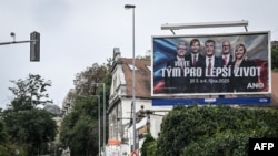 Перадвыбарчы постэр Бабіша ў Чэхіі