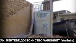 Разрушения в результате урагана в Туркменабаде, 27 апреля 2020. 