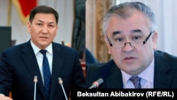 УКМК төрагасы Абдил Сегизбаев жана "Ата Мекендин" лидери Өмүрбек Текебаев.