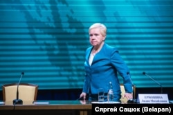 Лідзія Ярмошына падчас парлямэнцкай кампаніі 2019 году, архіўнае фота