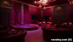 ოთახი სასახლიდან, რომელიც სავარაუდოდ პუტინს ეკუთვნის.