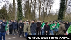 Нохчийн диаспоро Страсбургехь хIоттийна митинг