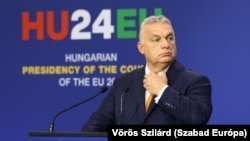 Orbán Viktor miniszterelnök az informális EU-csúcson Budapesten 2024. november 8-án
