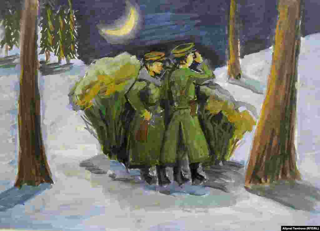 "Чалгында" - Арстан Арзыбаев, 12 жашта.