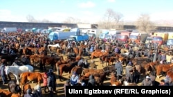 Кыргызстан. Скотный рынок. Иллюстративное фото.