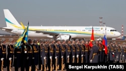 Самолет Airbus A321 президента Казахстана Касым-Жомарта Токаева после посадки в Москве. 2019 год.