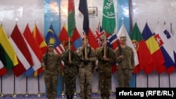 НАТОнун согуштук миссиясын аяктоо жөрөлгөсү. Кабул, 28-декабрь, 2014-жыл.