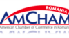 Logoul Camerei Americane de Comerț din România.