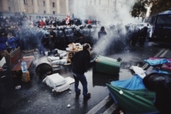 ხელისუფლება ძალის გამოყენებით შლის ანტისამთავრობო აქციას თბილისში. 18 ნოემბერი, 2019.