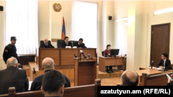 Armenia -- A court in Yerevan hears the case over the 2001 death of Poghos Poghosian, which has been linked to then-President Robert Kocharian’s bodyguard, February 27, 2020.