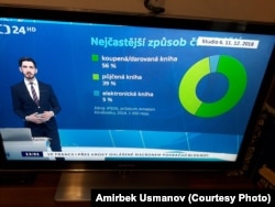 ČT24 каналындагы жарандардын китеп окуусуна арналган берүү. 11-декабрь 2018-ж.